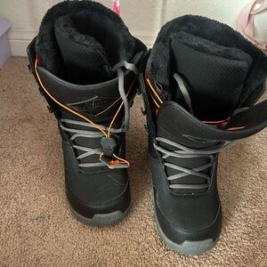 SMITH Black and Orange Winter Boots